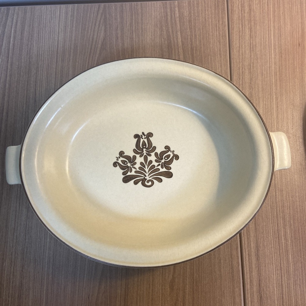 Lot 2 Vintage‎ Pfaltzgraff Village 11 And 241 Brown Oval Vegetable Serving Bowls - Picture 3 of 14